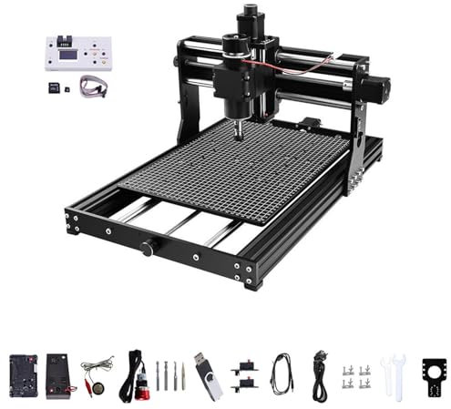 Kit De Machine De Gravure CNC 500 W, 3 Axes Avec Contrôleur Hors Ligne, Plage De Gravure 11,8 X 15,7 Pouces, For Gravure Et Découpe De Fraiseuse CNC De Haute Précision