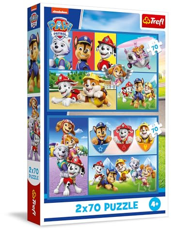 Trefl - Puzzle 2x70 Teile, 2-in-1 Paw Patrol ist der Hammer, PAW Patrol, 4+