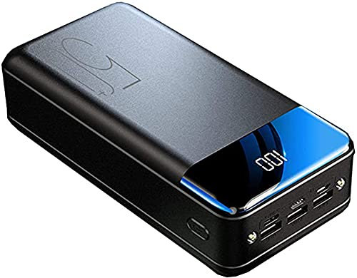 Banque d’Alimentation, 50000Mah Charge Rapide Banques d’Alimentation Batterie Externe Portable [3 Sorties, 3 entrées] Chargeur Mobile à Affichage LED avec Lampes de Poche pour téléphone, Tab