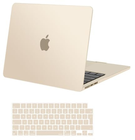 MOSISO Compatible with Macbook Air 13 inch Case M5-M2, Starlight