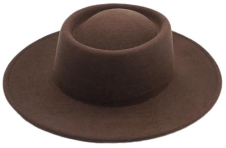Wdbild Top Hat, Caramel Brown Vintage Hat Fashion Styles Women Hats Warm Comfortable Hats for Men and Women Wool
