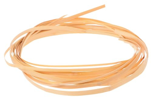 POPETPOP 4 Rouleaux de Lanières en Bois Naturel pour Vannerie Rotin Plat de Tressage 3 M Largeurs Variées Matériau Solide pour Création de Paniers Décorations Mariage et Loisirs