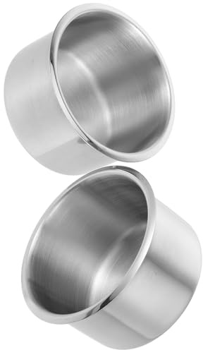 ANDRESLAD Portavasos Empotrados para Autocaravana y Barco, Acero Inoxidable, Tamaño Pequeño, Juego de 2 Unidades, Soporte para Bebidas Resistente y Compacto, Adecuado para Vehículos