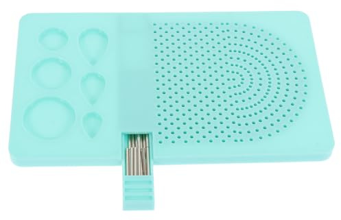 HINTRMENT Dispositivo para Enrollar Papel Filigrana con 20 Agujas, Herramienta para Quilling, Tablero Antideslizante Azul con Mini Cajón, Accesorio para Manualidades y Decoración de Papel