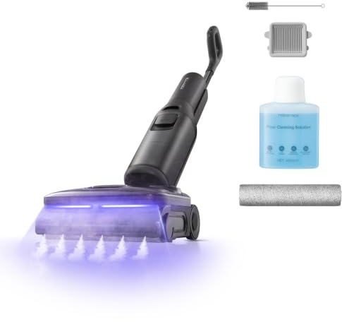 roborock F25 Steam Nettoyeur Vapeur sans Fil, Aspirateur Laveur | Aspiration 25kPa,Haute Température 95°C,Conçu pour S'allonger à 180°, Autonomie 80 Min pour Poils d'animaux et Sols Durs