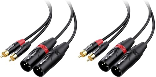 Cable Matters Câble d'Interconnexion RCA vers XLR Double Asymétrique 1,8 m (Lot de 2)