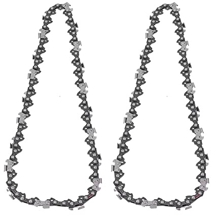 2 chaînes de tronçonneuse 40 62DL, lame de en acier allié pour le travail du bois, chaîne de rechange à pas de 3/8 pouce et à maillon de 0,050 pouce, offrant une excellente (1040 noeuds)