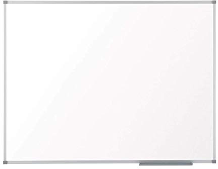 Nobo magnetisches Whiteboard aus Stahl, 120 x 240 cm, Aluminiumrahmen, Traditionelle Eckmontage, Inkl. Stiftablage, Weiß, Essence-Serie, 1905214