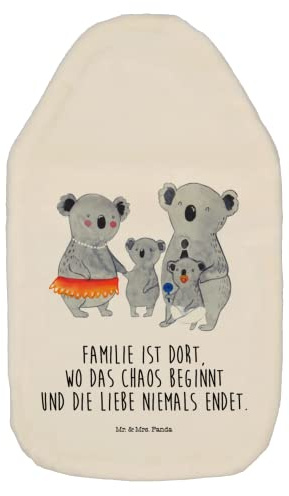 Mr. & Mrs. Panda Wärmflasche Koala Familie - Geschenk, Geschwister, Papa, Bettflasche, Kinder, Koalas, Wärmekissen, Oma, Wärmflaschenbezug, Family,