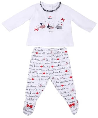 Set mit 2 Stirnbändern + Gamasche Jersey Jacquard (3 Monate IT Mädchen), Weiß, 03M
