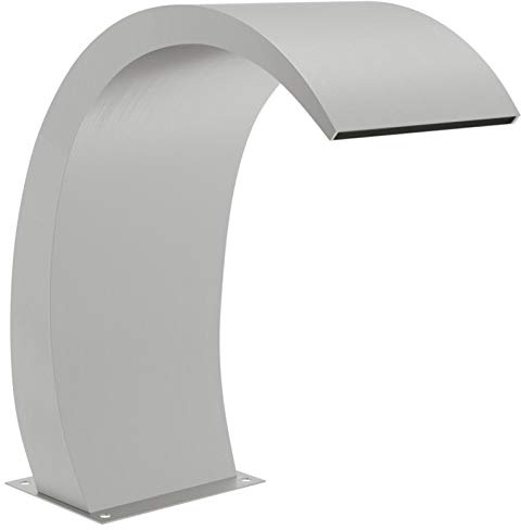 Tidyard Fontana a Cascata da Giardino per Lagnetto e Piscina con LED in Acciaio Inox 304 30x60x70 cm,Cascata da Giardino in Acciaio Inossidabile,Fontana da Giardino,Fontana Laghetto,Cascata Laghetto
