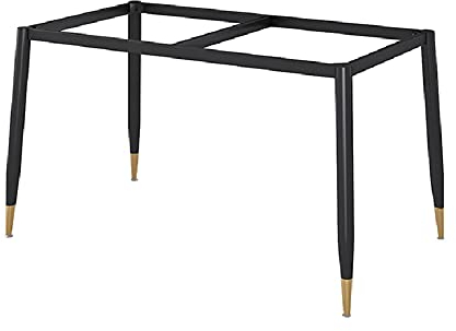 WFENG Tischkufen/Gestell+Bodenschutz,Tischuntergestell/Tischbeine/Tischgestell/Tischfüße/Möbelfüße|Galvanikprozess/Schwarzes Gold / L110cm×W50cm