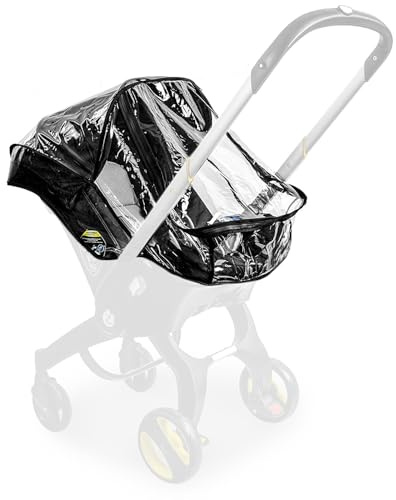 iEasey Housse de pluie pour siège auto Compatible avec Doona poussette, protection contre les intempéries, protection contre la pluie pour poussette, accessoire de siège de voiture ventilé