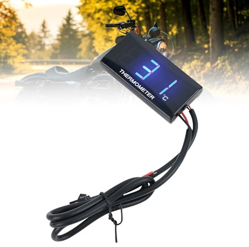 Baceyong Thermomètre numérique universel DC 12 V pour moto et scooter, jauge de température de l'eau 0-120 ℃ pour course Thermometre pour scooter 50 cc avec capteur de température à Filetage M10