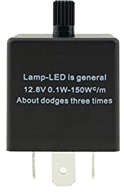 3 Polig Blinkrelais CF-13KT, Blinker Relais für LED Blinker Elektronische, Einstellbare Blinkerrelais 12V 0,1W-150W für Fahrzeug Auto Motorräder 1 Stück