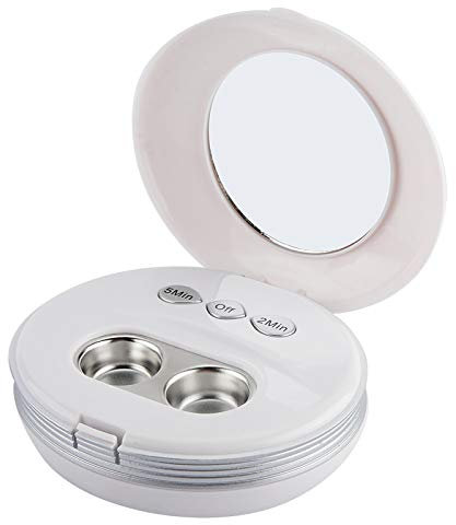 Contact Lens Cleaner Machine,Portable Contact Cleaner with USB Charger,Fit Disposal Soft Lens, Colored Contact Lens, Rgp Lens and Ok Lens(White)