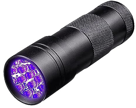 UV Flashlight: 12 Led Black Light Flashlight Mini, Pet Urine Detector Light for Dog/Cat, Dry Stains, Resin Curing, Bed Bug