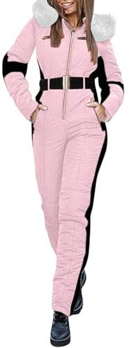 liaddkv Traje de esquí para mujer, impermeable, con capucha, invierno, talla grande, blanco, chaqueta de esquí, mono de exteriores