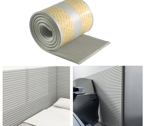 3d Wandkissen Selbstklebend, 1cm Dick Anti-kollision Wandpaneele Gepolstert für Schlafzimmer, Wandverkleidung Selbstklebend für Bettkopfteil Oder Aufprallschutz ( Color : Gray , Size : 20 cm x 2 m 1pc