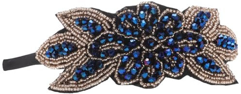 HONMEET Jahre Perlen Haarreif Blau Handgefertigtes Vintage Kopfschmuck Accessoire Für Hochzeiten Und Partys Rutschfestes Leichtes Design Für Braut Und Performance Events