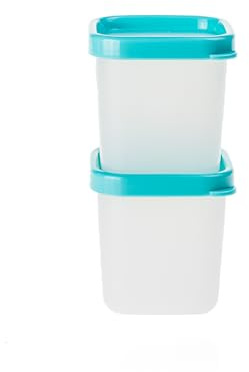 Tupperware Gefrierbehälter mini transparent türkis 2x 80 ml Polarstern (inkl. 1x Klebe-Wurm)
