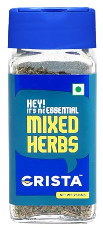 CRISTA Mélange d'herbes essentielles, 25 g, épice aux herbes, épice à base de plantes pour garnir des plats italiens, sauces pour pâtes