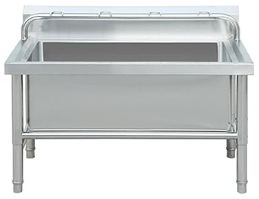 Slop Sinks,Floor-Standing Mop Sink,Commercial Floor Mop Sink,Household Balcony Laundry Tub Bathroom Slop Sink,Stainless Steel Large-Capacity Deepening Floor-Standing Sink(60cm/2 6in)