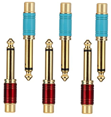 HOMSFOU Adaptadores a 6,35 Mm Jumbo 6 Adaptadores Antideslizante Pequeño y Liviano
