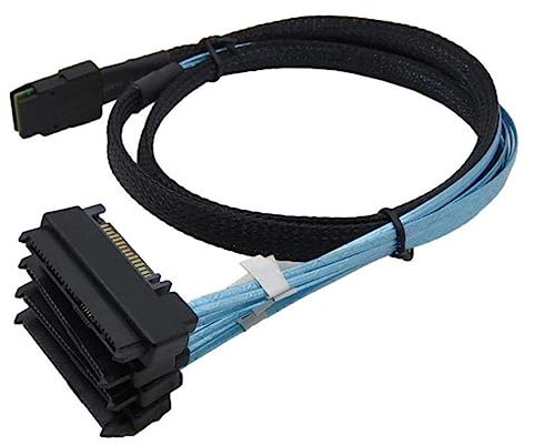 jojofuny 0.5m Cable De Datos Sas Mini Sas Cable Adaptador Para Disco Duro Servidores y Centros De Datos