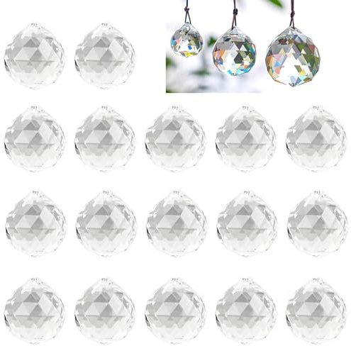 24 Stück Sonnenfänger Kristall,Kristalle Zum Aufhängen,Suncatcher,Prisma Kristall,Sonnenfänger Basteln,Hängend Glasprisma Für Fenster Ornament,Craft Wedding Home Decor