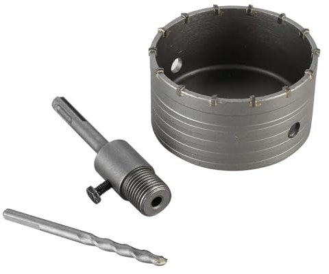 Set di seghe a tazza da 68 mm, per calcestruzzo, mattoni e muratura, sega a tazza, punte da parete, punte per trapano a martello, taglierina per cemento, cemento (adattatore SDS Plus da 110 mm)
