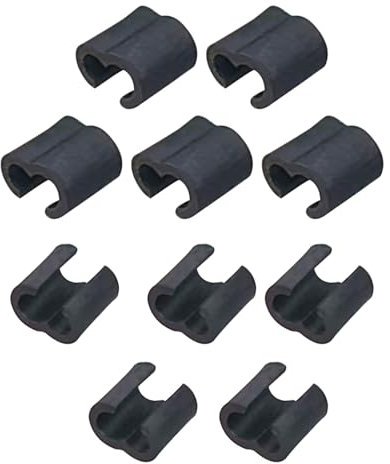 Cycle Brake Cable Clips, Shifter Housing Buckles, 0.43 inches Cable Holders with 4mm & 5mm Apertures, Guide Clamps for Outdoor Mountain Road Bikes, Black