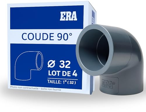 FLUXI-TECH Coude PVC 90° à coller Ø32mm PN16, lot de 4