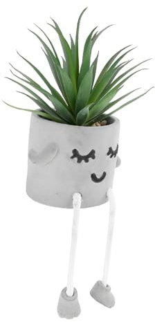 Ipetboom Faux Succulents Pot with Hanging Legs Cute Simulation Bonsai Desk Decor Artificial Plant for Home Office and Garden Decoration