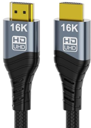 CY Cavo Cord 16K 8K 4K UHD HDMI tipo A maschio a HDMI 2.2 maschio HDTV 96 Gbps per monitor HDTV desktop laptop (50 cm)