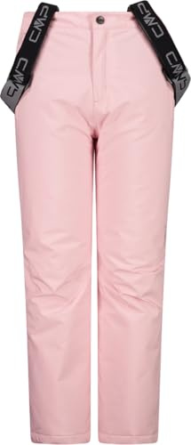 CMP Clima Protect - Pantaloni da sci per bambini, con bretelle rimovibili, colore: rosa, Colore: rosa., 128