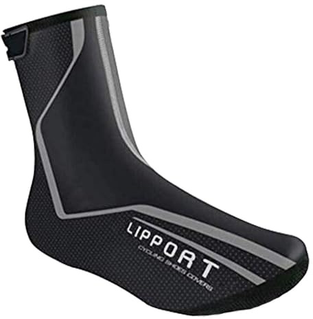 CGLRybO Winter Thermal Cycling Shoe Covers，Fleece Bike Overshoes，Windproof & Waterproof Cycling Booties with Reflective Strips，for Road & MTB, Outdoors Gray