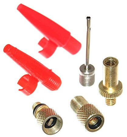 6er Ventil Adapter Set Fahrradventil Blitzventil Autoventil Sclaverandventil Ballpumpe Luftmatratze für Kompressor & Fahrradpumpe SV AV DV Neu Old-Harvest