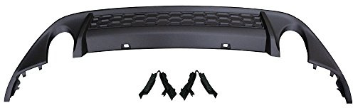 Rear Diffuser Compatible with 2015-2017 Volkswagen VW Golf 7, MK7 Rear Bumper Lip Diffuser Single Muffler Twin Outlet by IKON MOTORSPORTS, 2016