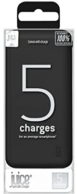 Juice 5 Charges Power Bank Portable Charger for Apple iPhone, Samsung, Huawei, Microsoft, Oppo, Sony - Black