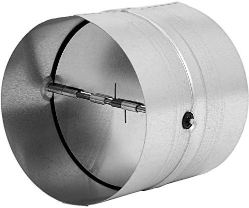 Diameter 150 mm Pipe Connector for Ventilation Pipe, Exhaust Duct, Exhaust Duct, with Check Valve, Made of galvanised Steel