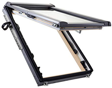 Dachfenster Klapp-Schwingfenster mit Eindeckrahmen aus Holz Roto Designo R88C (Eindeckrahm. EZI, 74 x 98)