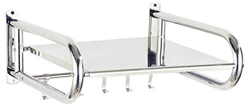 Mikrowellenhalterung Mikrowelle Halterung, Wand Einfassungs Küchen Regal, Single-Layer Rack Edelstahl Wand Lagerregal,L50XH37cm