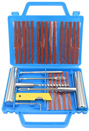 MILIWAN Tyre Repair Kit Heavy Duty Tyre Puncture Repair Kit 27pcs Tubeless Tire Repair Kit with Storage Box for Cars, Motorcycles Truck, RV, Jeep, ATV, Tractor, Trailer ect
