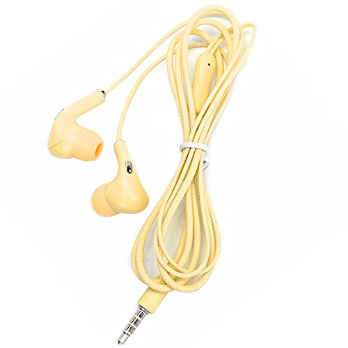 ciciglow Earphones, Wired Sport Earphone In-Ear Headphones Wired Earbuds 3.5mm Universal HiFi Music Bass Earbud Headphone with Microphone(yellow)