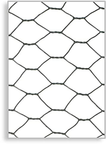 HERSIG - Valla Metalica de Exterior | Malla Metalica Plastificada Hexagonal - 1 x 3 m