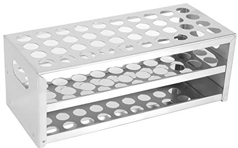 40-Loch Reagenzglashalter, Edelstahl Stanzplatte Reagenzglasständer, Reagenzglashalter mit großer Kapazität, Gewürzregal für Labor, Forschung(15.5/40mm)
