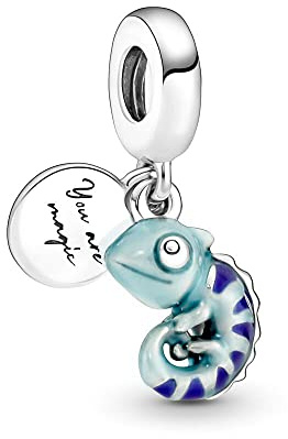 Lkwidi Femme Charms Caméléon caméléon Argent Sterling 925 Pendentif avec Zircon Cubique pour Bracelet
