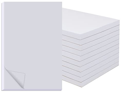 zmybcpack 10 Pack Memo Pads 5.5x8.5 Inch, White Note Pads -Scratch Pads - Writing pads, 100 Sheets Each Pad