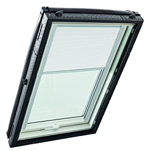 Roto Original Faltstore ZFA Faltrollo Dachfenster - Führungsschiene Silber - Plissee für Dachfenster Baureihe Designo R4/R7 und Classic K 43/73 - Größe 065/140 | 06/14 - Stofffarbe Weiß